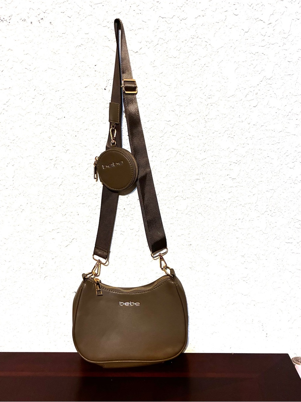 bebe Olive Crossbody with Detachable Coin Pouch